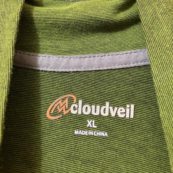 Cloudveil Green Performance Pullover 1/4 Zip LongSleeve Base Layer Shirt Size XL - Picture 3 of 6